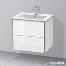 Duravit XSquare vanity unit with 2 pull-out compartments white high gloss