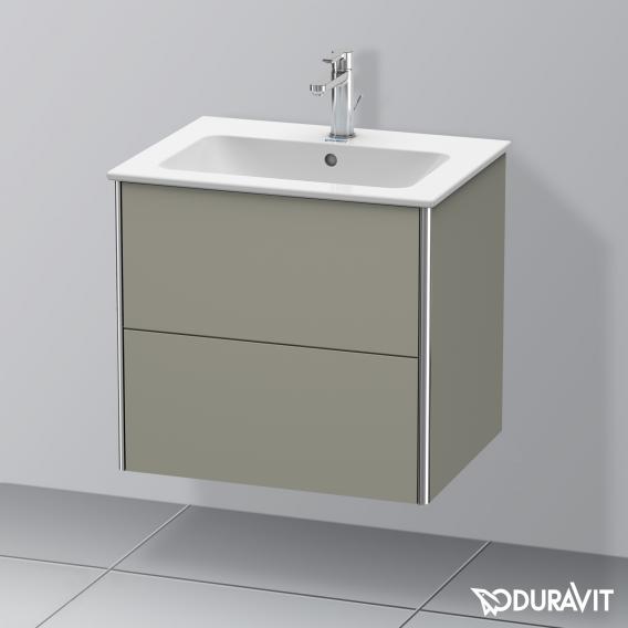 Duravit XSquare vanity unit with 2 pull-out compartments silk matt white