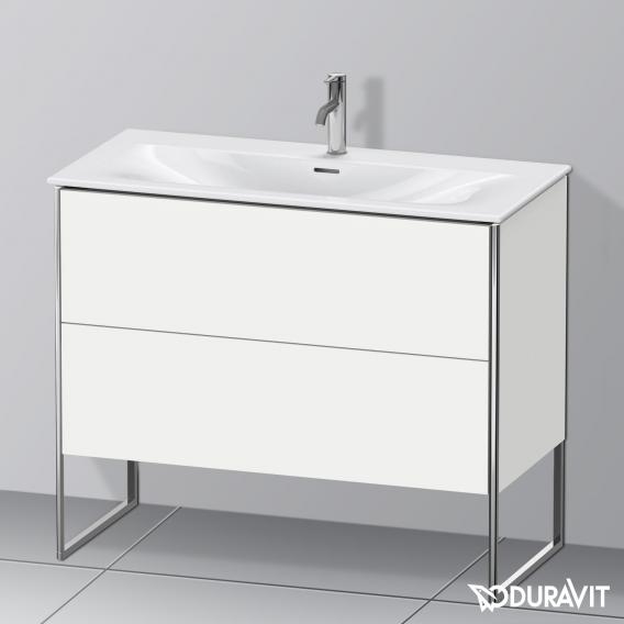 Duravit XSquare 梳妝台搭配 2 個拉出式隔層 霧面白色