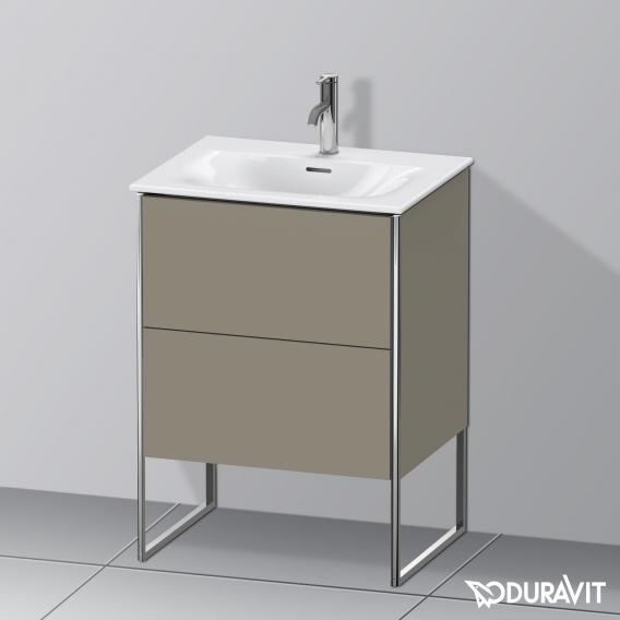 Duravit XSquare vanity unit with 2 pull-out compartments silk matt white