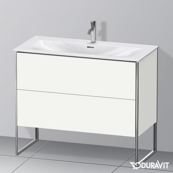 Duravit XSquare vanity unit with 2 pull-out compartments silk matt white