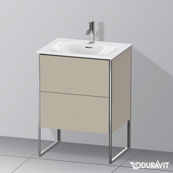 Duravit XSquare vanity unit with 2 pull-out compartments silk matt white