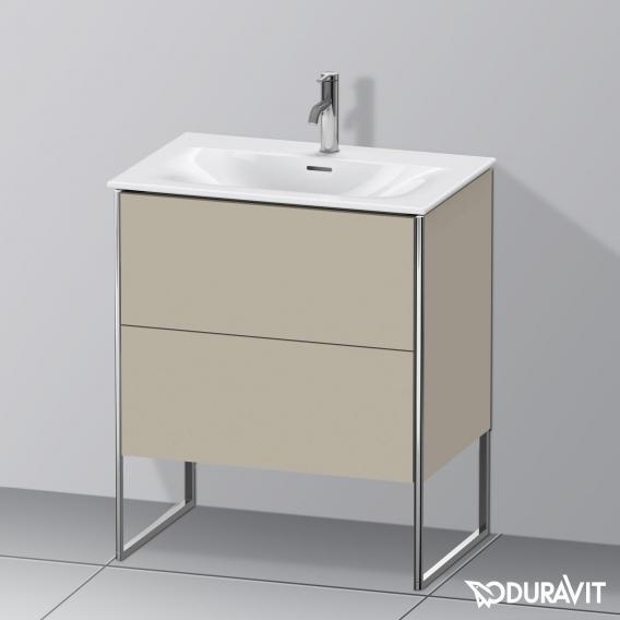 Duravit XSquare vanity unit with 2 pull-out compartments silk matt white