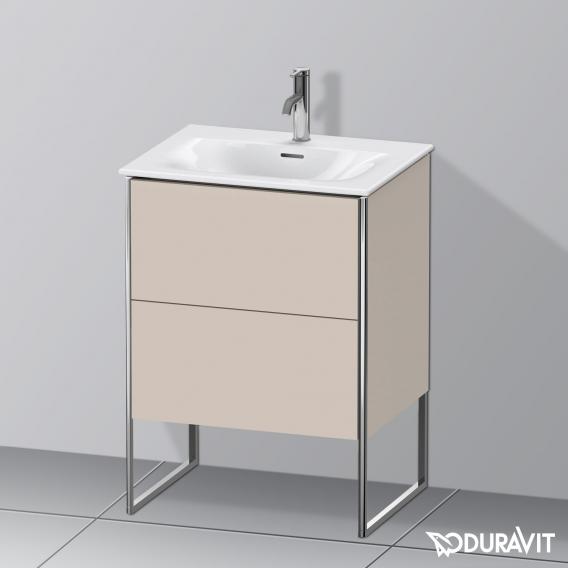 Duravit XSquare vanity unit with 2 pull-out compartments matt taupe