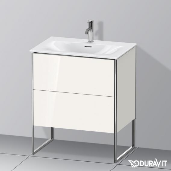 Duravit XSquare 梳妝台，附 2 個拉出式隔層，白色高光