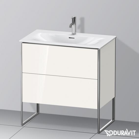 Duravit XSquare 梳妝台，附 2 個拉出式隔層，白色高光