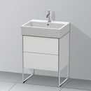 Duravit XSquare vanity unit with 2 pull-out compartments silk matt white