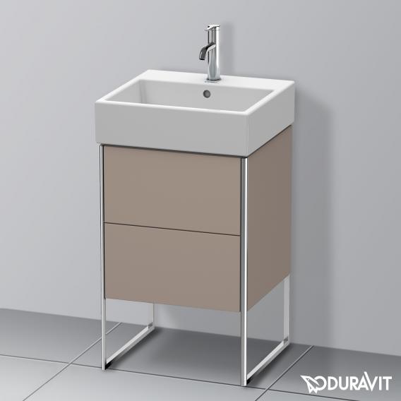 Duravit XSquare 梳妝台搭配 2 個拉出式隔層 霧面玄武岩