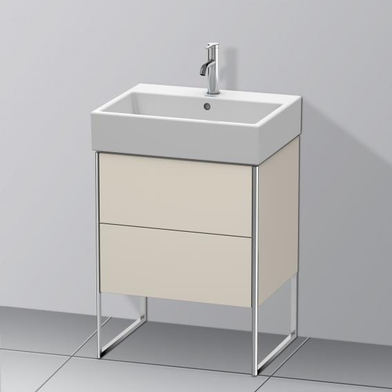 Duravit XSquare vanity unit with 2 pull-out compartments matt taupe