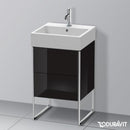 Duravit XSquare vanity unit with 2 pull-out compartments black high gloss