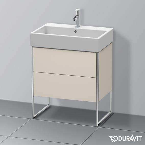 Duravit XSquare vanity unit with 2 pull-out compartments matt taupe