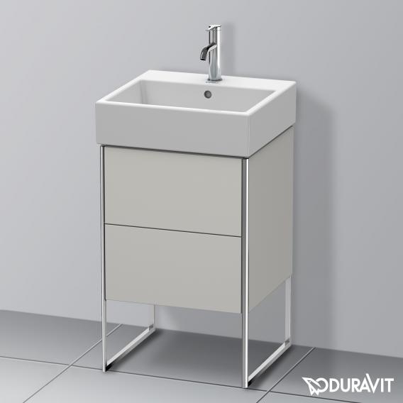 Duravit XSquare vanity unit with 2 pull-out compartments matt concrete grey