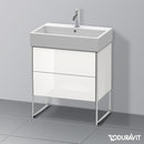 Duravit XSquare vanity unit with 2 pull-out compartments white high gloss