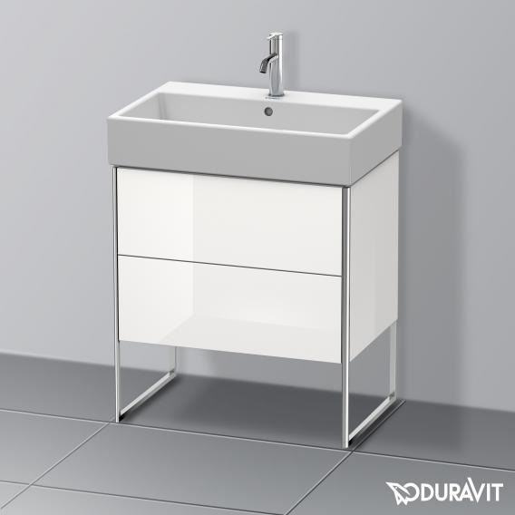 Duravit XSquare 梳妝台，附 2 個拉出式隔層，白色高光