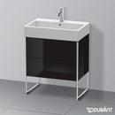 Duravit XSquare vanity unit with 2 pull-out compartments black high gloss