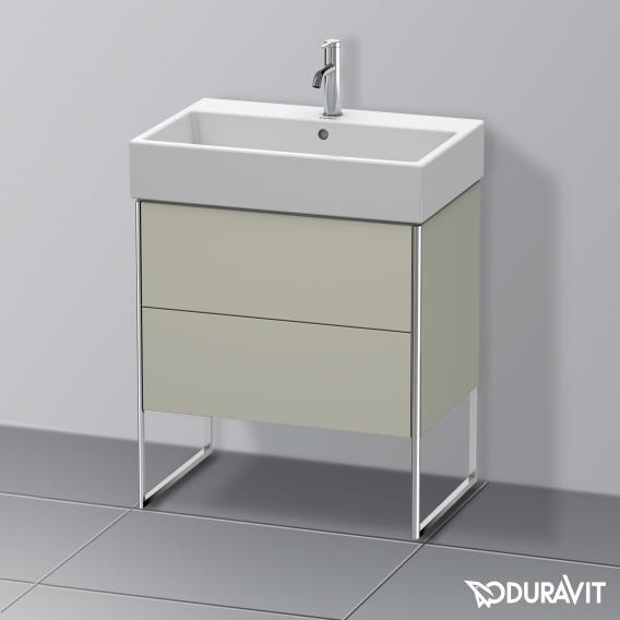 Duravit XSquare vanity unit with 2 pull-out compartments silk matt white