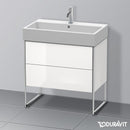 Duravit XSquare vanity unit with 2 pull-out compartments white high gloss