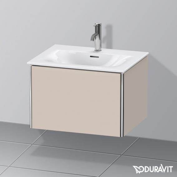 Duravit XSquare 梳妝台搭配 1 個拉出式隔層 霧面灰褐色