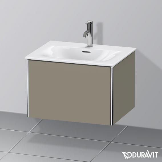 Duravit XSquare vanity unit with 1 pull-out compartment silk matt stone grey