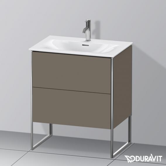 Duravit XSquare vanity unit with 2 pull-out compartments silk matt white