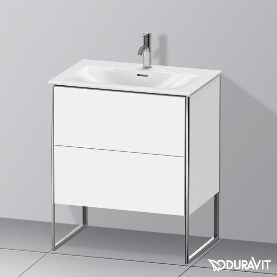 Duravit XSquare 梳妝台搭配 2 個拉出式隔層 霧面白色