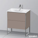 Duravit XSquare vanity unit with 2 pull-out compartments matt basalt