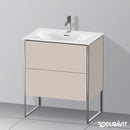 Duravit XSquare vanity unit with 2 pull-out compartments matt taupe