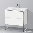 Duravit XSquare vanity unit with 2 pull-out compartments matt white