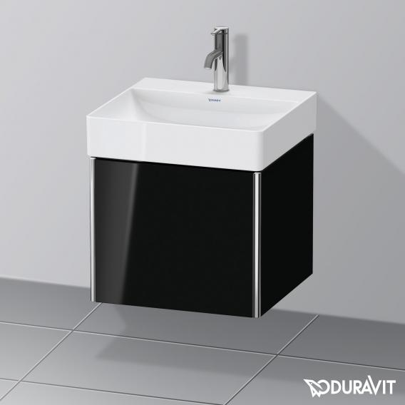 Duravit XSquare 梳妝台，附 1 個拉出式隔層，黑色高光