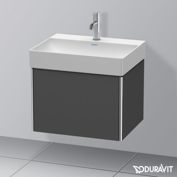 Duravit XSquare 梳妝台，附 1 個拉出式隔層，霧面石墨