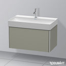 Duravit XSquare vanity unit with 1 pull-out compartment silk matt stone grey