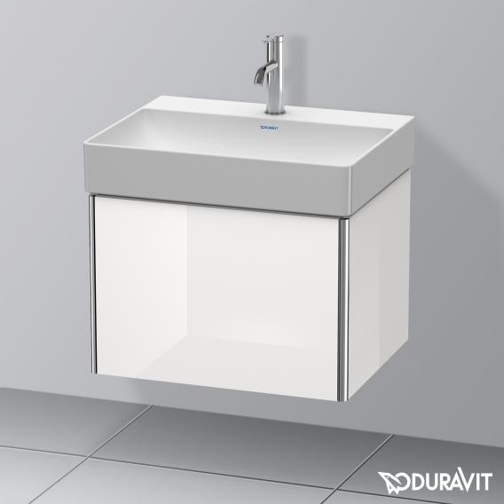 Duravit XSquare 梳妝台，附 1 個拉出式隔層，白色高光