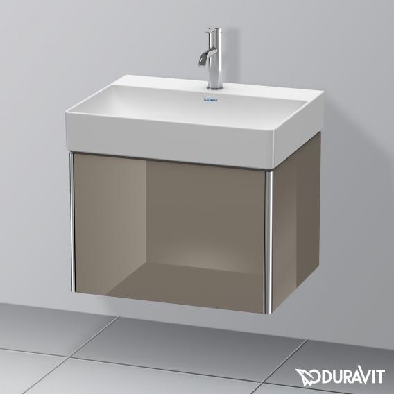 Duravit XSquare 梳妝台搭配 1 個拉出式隔間法蘭絨灰色高光