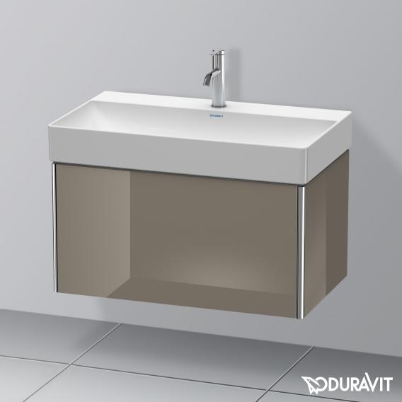 Duravit XSquare 梳妝台搭配 1 個拉出式隔間法蘭絨灰色高光