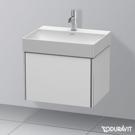 Duravit XSquare 梳妝台搭配 1 個拉出式隔間絲綢霧面白色