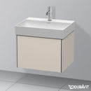 Duravit XSquare vanity unit with 1 pull-out compartment matt taupe