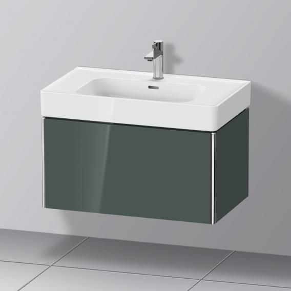 Duravit XSquare 梳妝台搭配 1 個拉出式隔間 多洛米蒂灰色高光