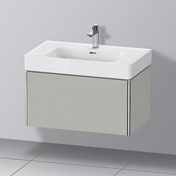 Duravit XSquare 梳妝台，搭配 1 個拉出式隔間 霧面混凝土灰色