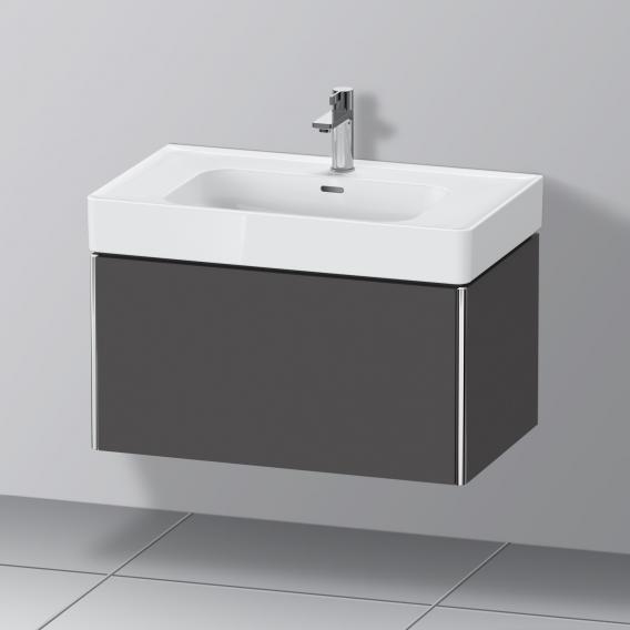 Duravit XSquare 梳妝台，附 1 個拉出式隔層，霧面石墨