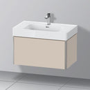 Duravit XSquare vanity unit with 1 pull-out compartment matt taupe