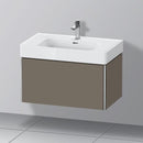 Duravit XSquare vanity unit with 1 pull-out compartment silk matt flannel grey