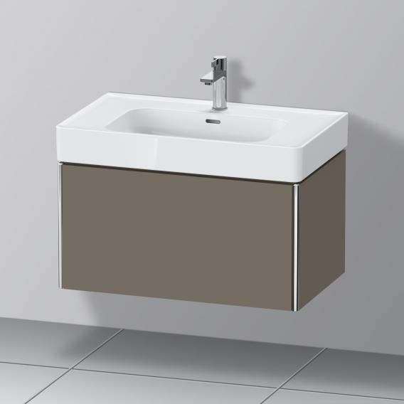 Duravit XSquare 梳妝台，搭配 1 個拉出式隔間 絲綢霧面法蘭絨灰色