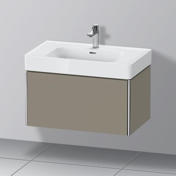 Duravit XSquare vanity unit with 1 pull-out compartment silk matt stone grey