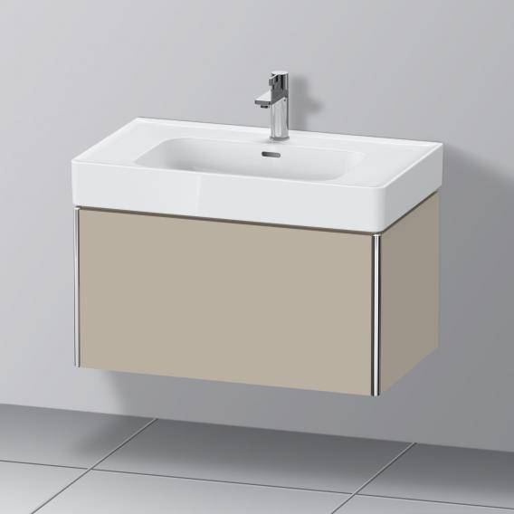 Duravit XSquare 梳妝台，搭配 1 個拉出式隔層 絲質霧面灰褐色