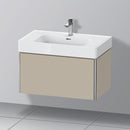Duravit XSquare vanity unit with 1 pull-out compartment silk matt taupe