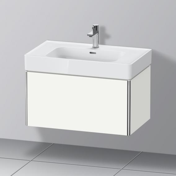 Duravit XSquare 梳妝台搭配 1 個拉出式隔間絲綢霧面白色