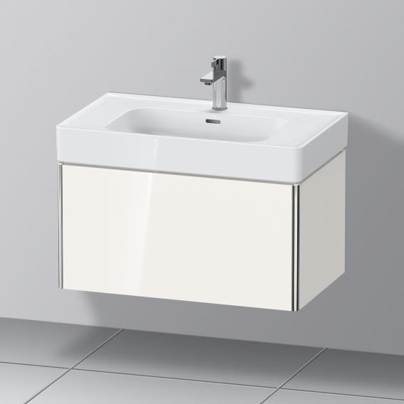 Duravit XSquare 梳妝台，附 1 個拉出式隔層，白色高光