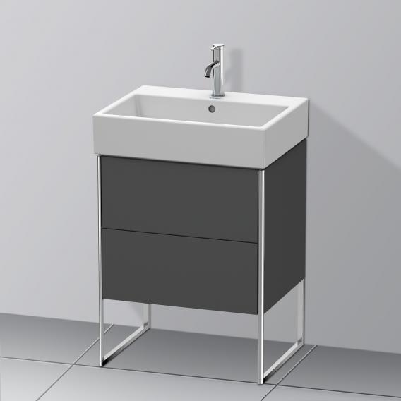 Duravit XSquare vanity unit with 2 pull-out compartments matt graphite
