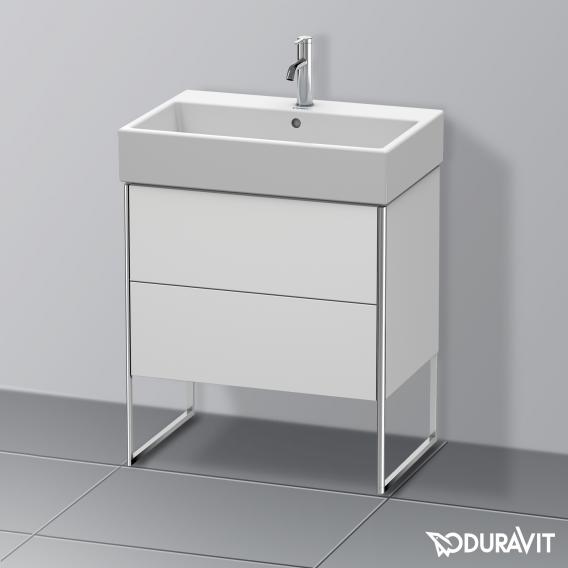 Duravit XSquare vanity unit with 2 pull-out compartments silk matt white