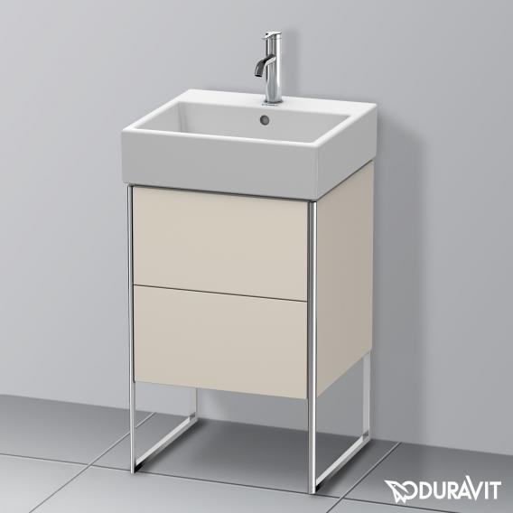 Duravit XSquare vanity unit with 2 pull-out compartments matt taupe